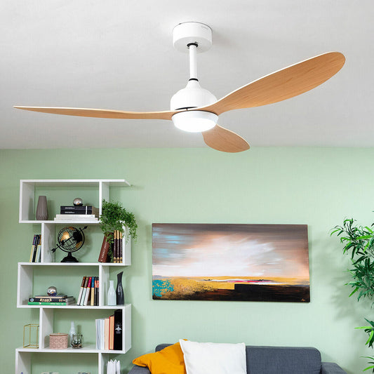 AeroLuxe Wood 52” – Ventilador de Techo con Luz LED y 3 Aspas ABS Wuled InnovaGoods